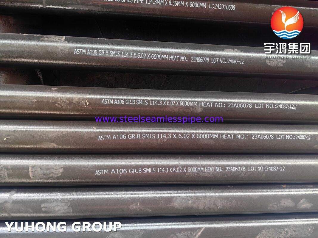 ASTM A106 GR.B لوله بدون درز مبادله گرما فولاد کربن برای نفت و گاز