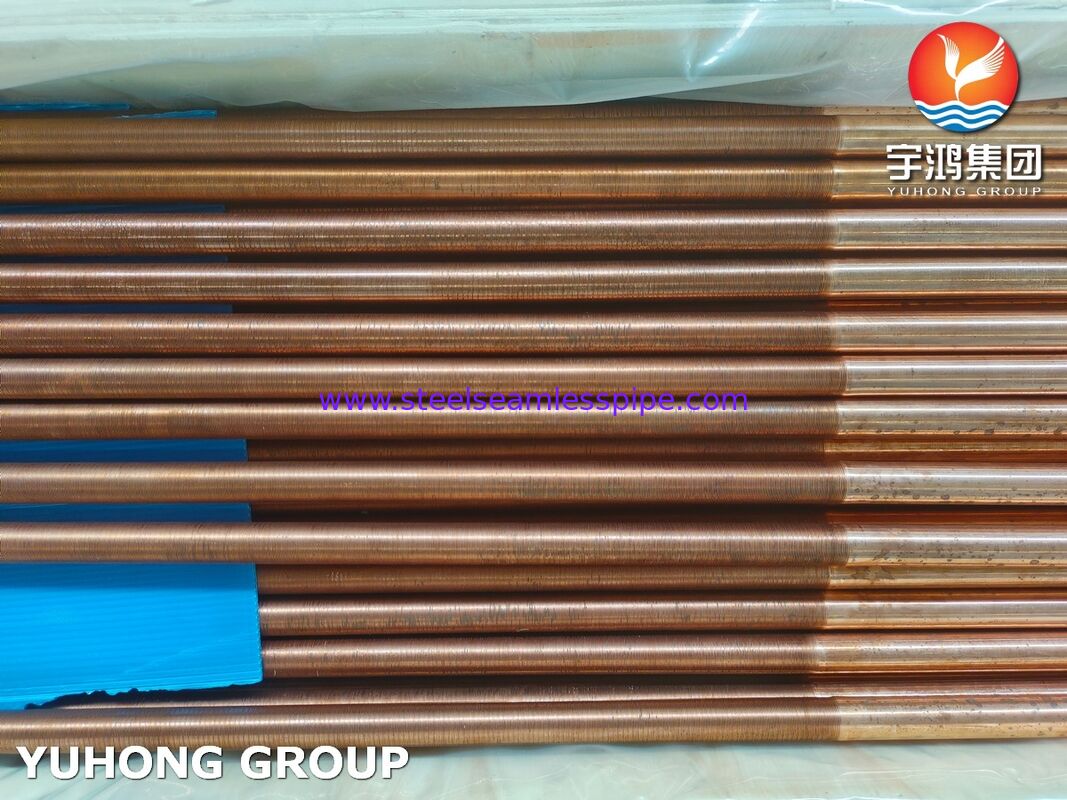 لوله مسی بدون درز ASTM B111 C12200 با فسفر اکسید زدایی شده برای کندانسور مبدل حرارتی