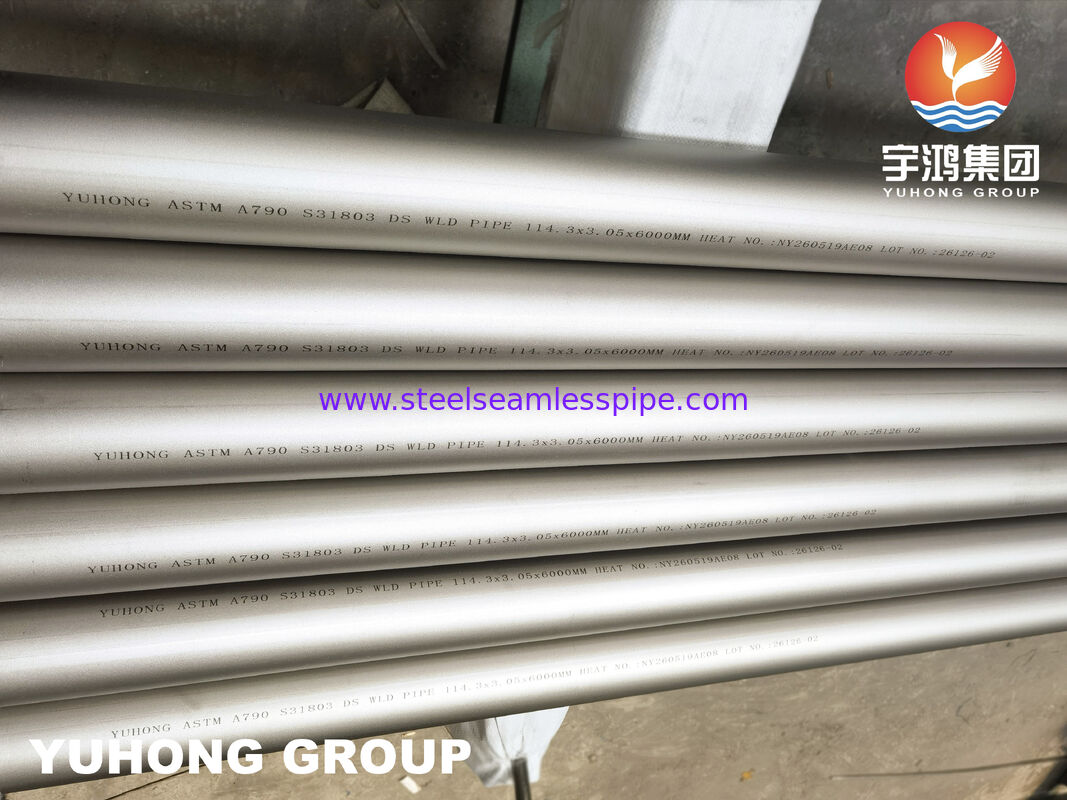 ASTM A790 UNS S31803 لوله های دوگانه از فولاد ضد زنگ برای خدمات صنعتی خوردگی