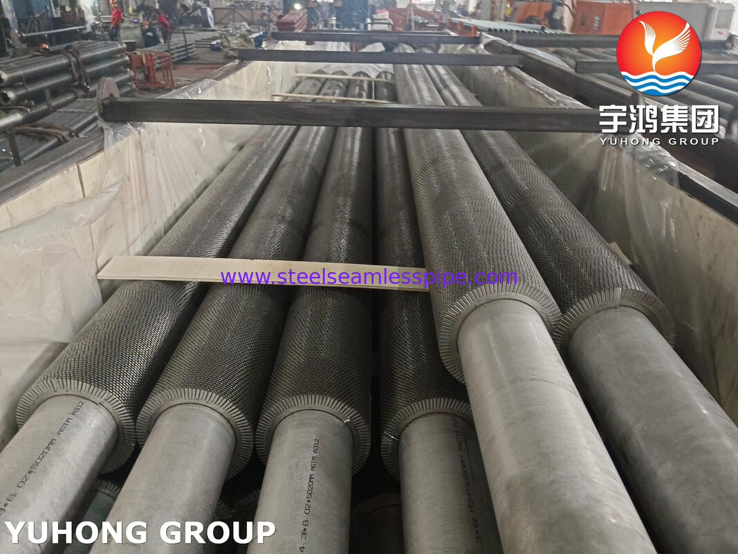 لوله های دارای باله های چروک دار ASTM A312 TP304H با عملکرد بالا برای تولید برق حرارتی