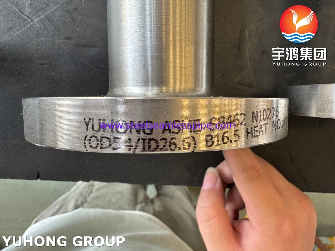 فلنج گردن جوشی بلند ASME SB462 UNS N10276 LWN Hastelloy C276 ASME B16.5