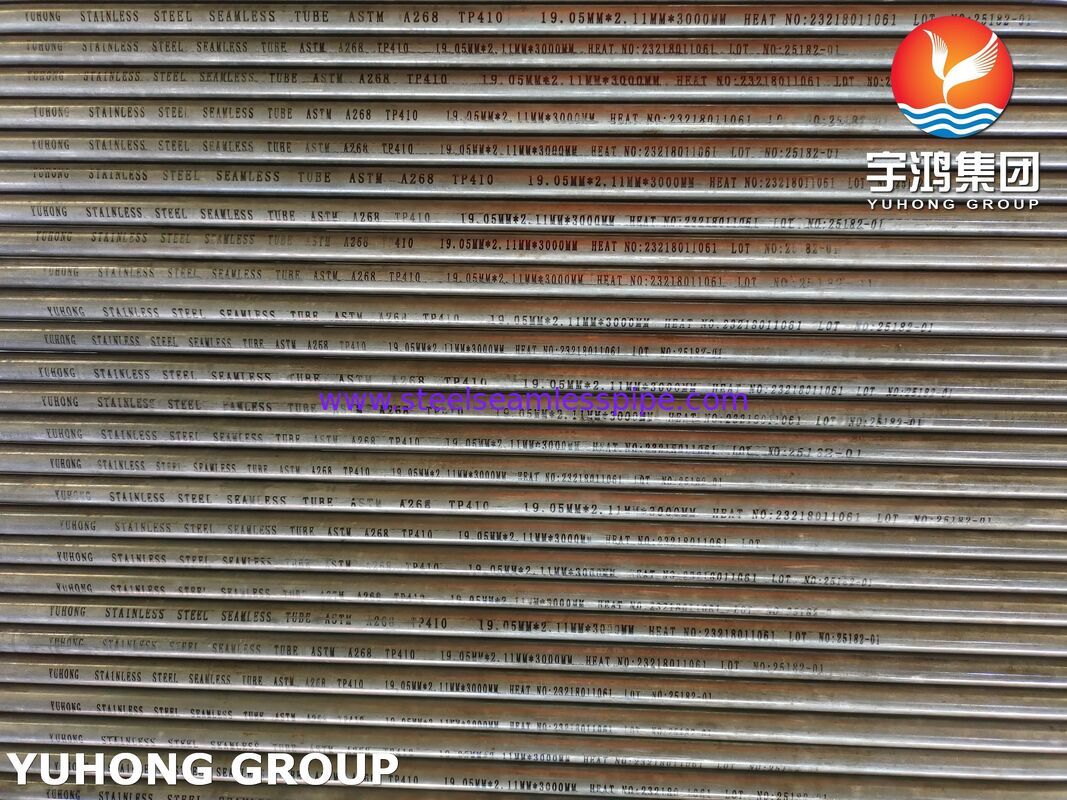 لوله بدون درز فولاد ضد زنگ ASTM A268 TP410 1.4006 لوله کوره برای صنعت پالایش