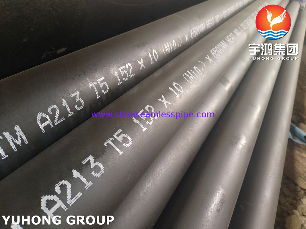 لوله مبدل حرارتی بدون درز ASTM A213 T5 / 1.7362، لوله فولادی آلیاژی برای هیترها