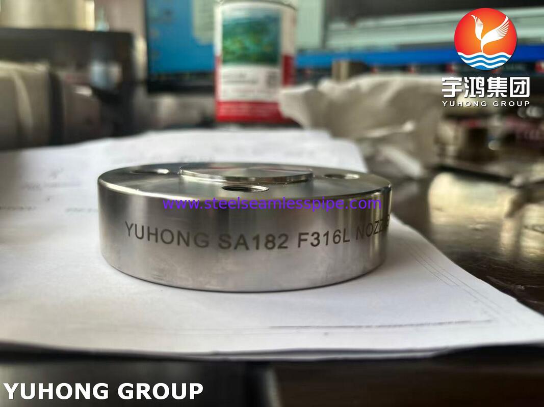 فلنج نازل فورج شده از فولاد ضد زنگ ASME SA182 F316L برای مخزن تحت فشار