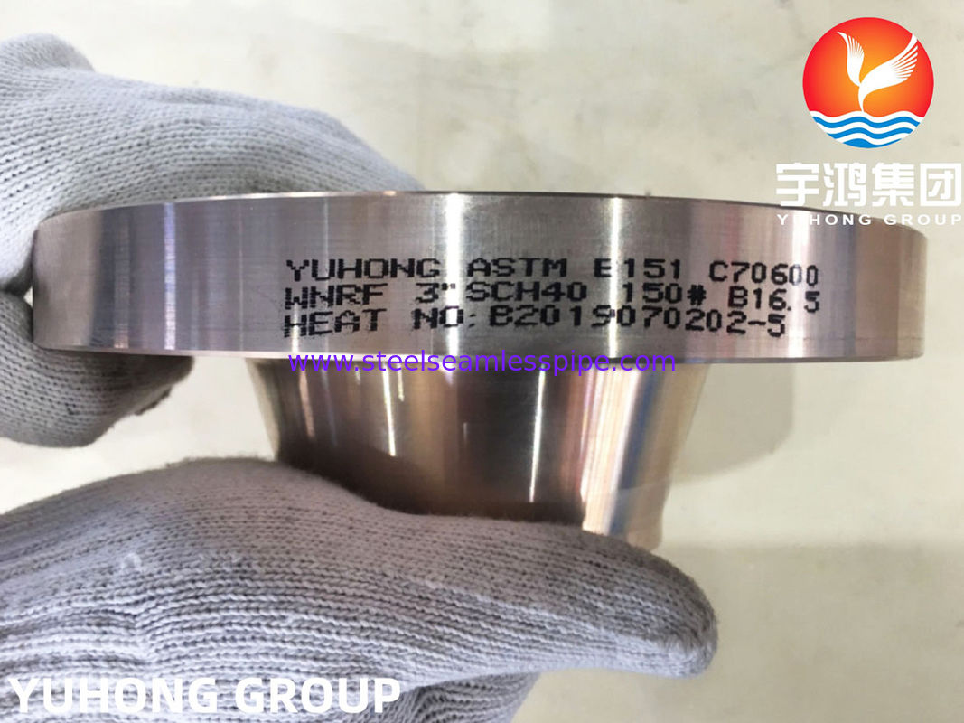 فلنج گردن جوش نیکل مسی B151 C70600 / DIN 2.0872 نوع RF