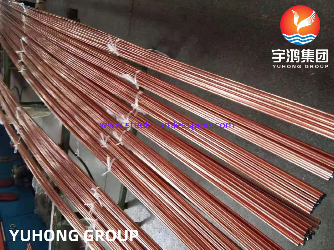 ASTM B111 / ASME SB111 TP2 UNS C12200 DHP لوله مس لوله مبادله گرما