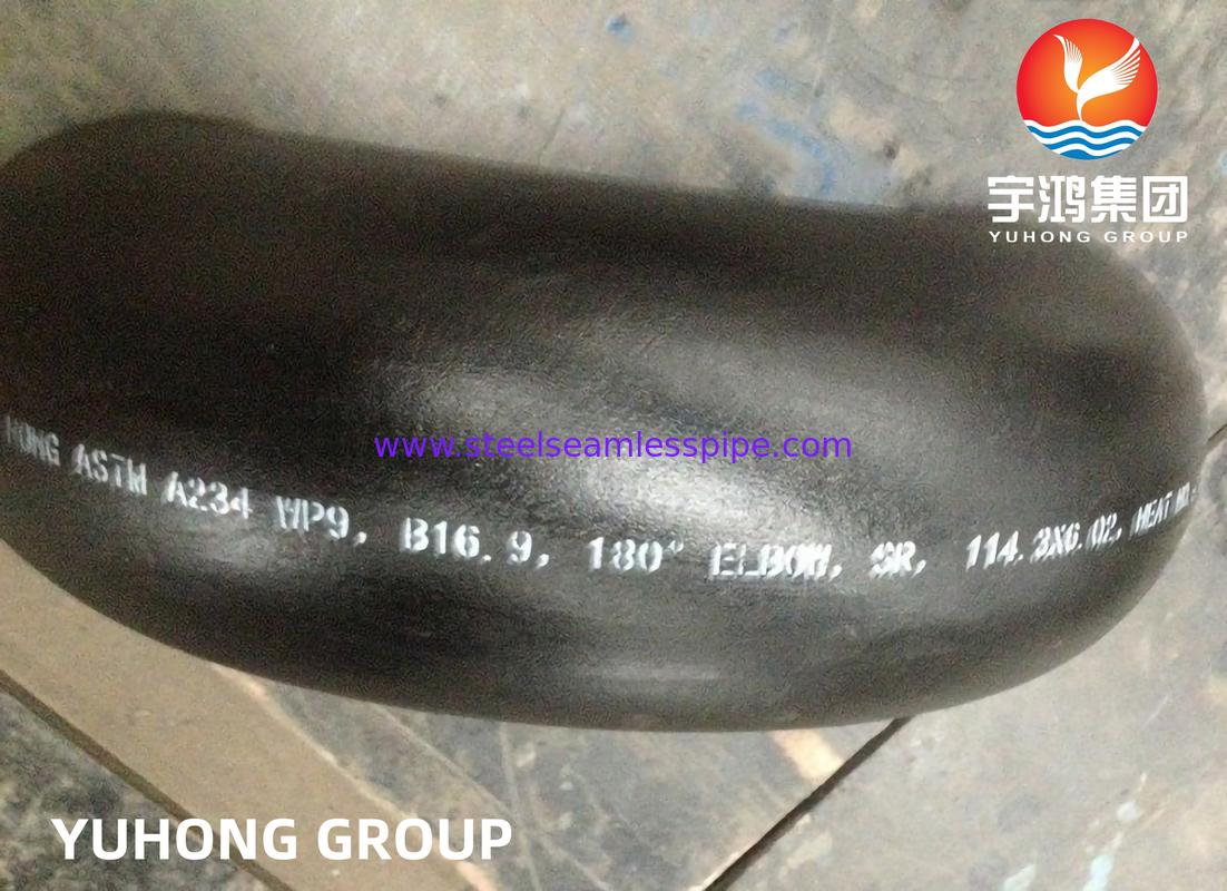 ASTM A234 WP9 180 درجه بازگشت آرنج آلیاژ فولادی