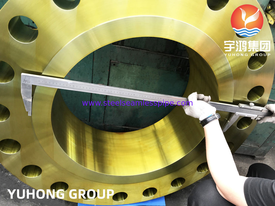 فلنج گردن جوشی A694 F52 با محافظ زنگ زدگی، فورجینگ فولاد کربن و آلیاژی B16.47، مقاوم در برابر سولفید هیدروژن