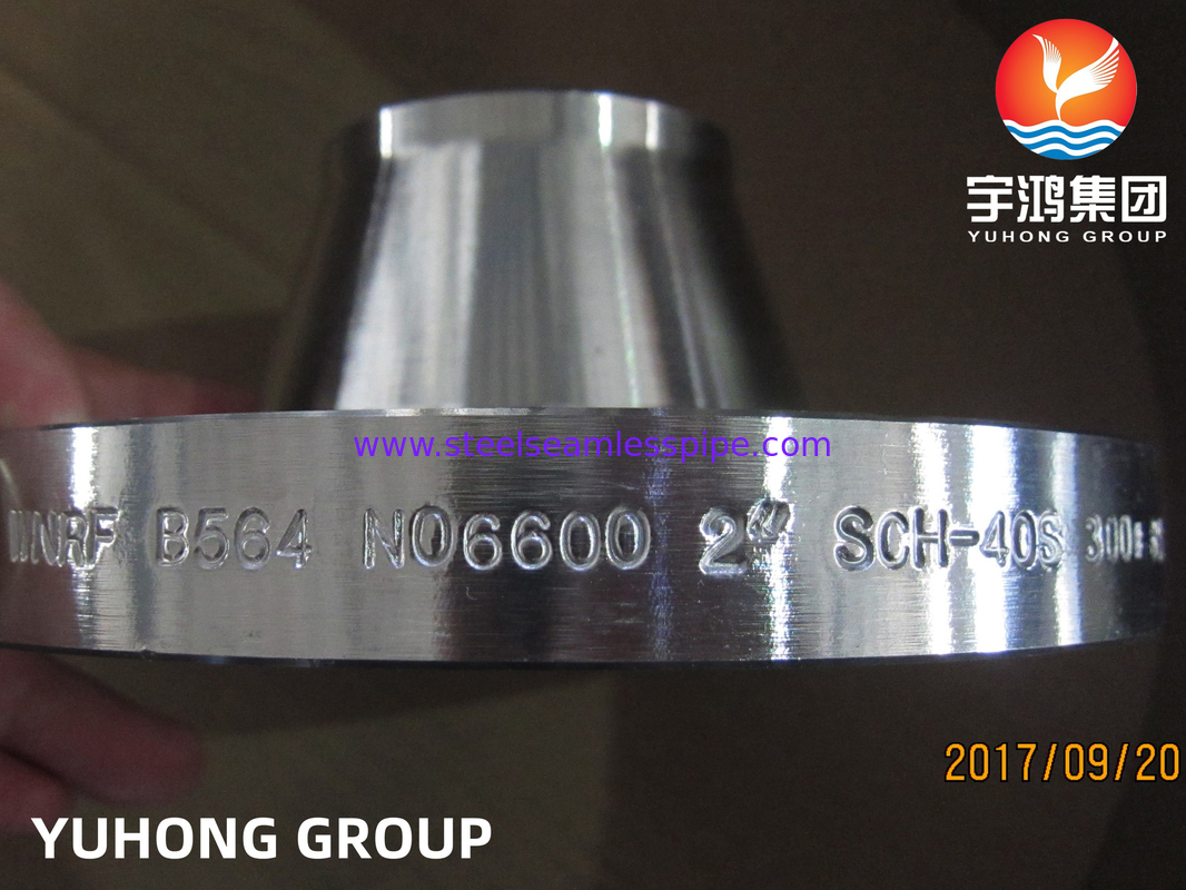 ASTM B564 Inconel 600 / UNS N06600 فلنج گردن جوش نکل آلیاژ فولاد