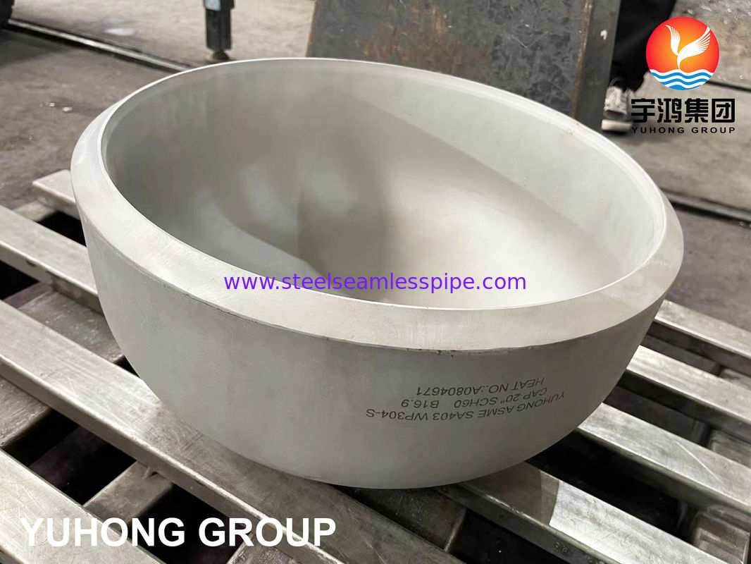 ASME SA403 WP304-S فولاد ضد زنگ درپوش انتهایی اتصالات جوشی BUTT WELD B16.9