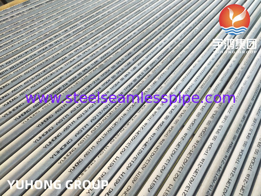 لوله بدون درز فولادی ضد زنگ ASTM A213 TP304 ترشی شده و آنیل شده برای مبدل حرارتی و بویلر