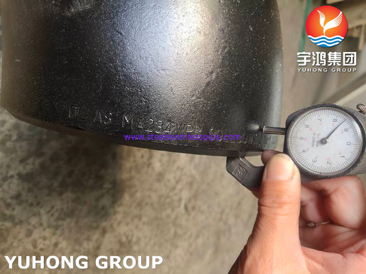 اتصالات رنگ مشکی رنگ مشکی فولاد کربنی ASTM A234 WPB با شعاع بلند 90 درجه