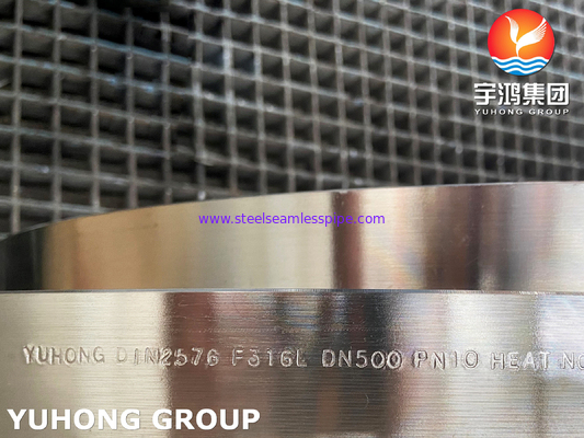 DIN2576 F316L از جنس استنلس استیل لغزنده روی فلنج صفحه تخت SOFF PN10