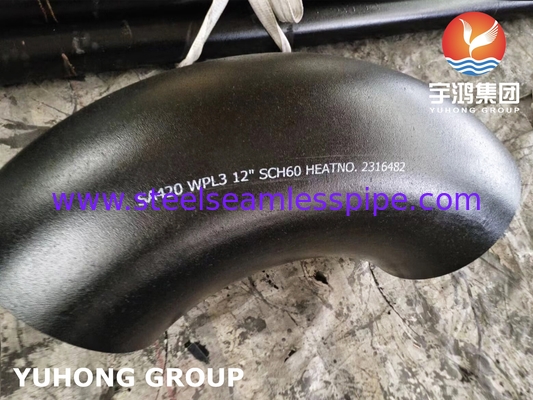 اتصالات جوش لب به لب فولادی آلیاژی با دمای پایین SA420 WPL3 LR ELBOW