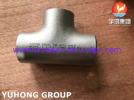 ASTM A403 WP304L-S Tee Butt Weld Tee B16.9 برای گاز نفتی