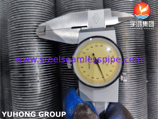 مبادله گرما، لوله ی فلزی، نوع اکسترود، ASTM A213 TP304 با آلونیم 6063