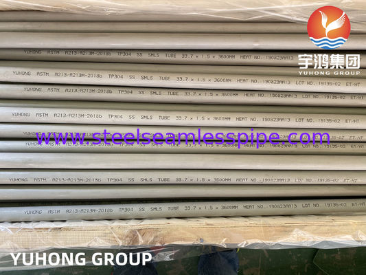 ASTM A213 TP304 مبادله گرما و لوله های کوره از فولاد ضد زنگ