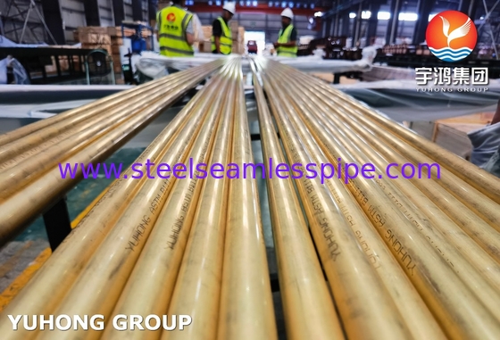 C68700 لوله بی درهم آلیاژ مس ASTM B111 برای مبادلات گرما SGS تایید شده