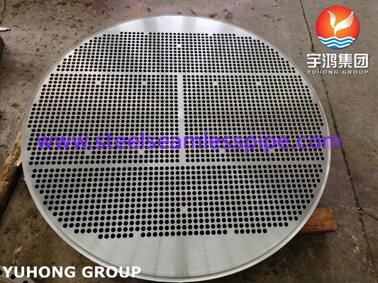 صفحه لوله های فولاد آلیاژ ASTM A335 ASME SA335 F5N OD 1761MM*182MM 2476HOLES*19.25MM