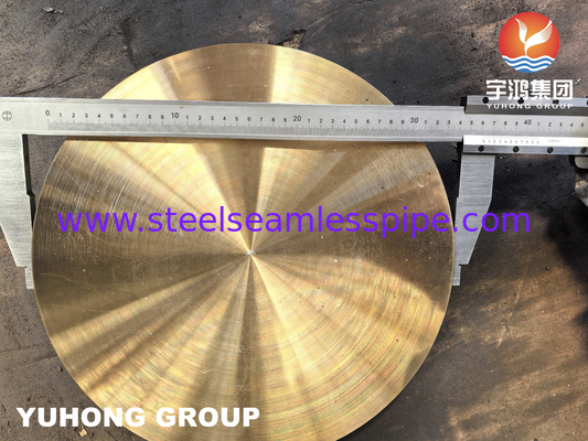 صفحه آلیاژ مس دیسک برنج دریایی C46400 ASTM B171 برای اجزای مبدل حرارتی حفاری صفحه لوله