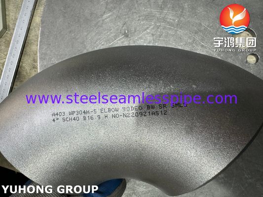 ASTM A403 WP304H فولاد ضد زنگ 90 درجه کوتاه فاصله آرنج بلت ولد بی سیم B16.9