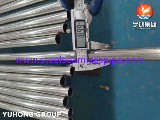 لوله جوشی فولاد ضد زنگ ASTM A249 TP304 آنیل شده روشن برای آبجوسازی