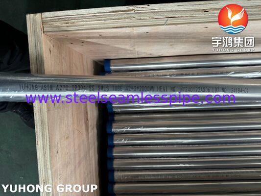 ASTM A270 3A TP304 BA لوله بدون درز بهداشتی فولاد ضد زنگ برای صنعت قند