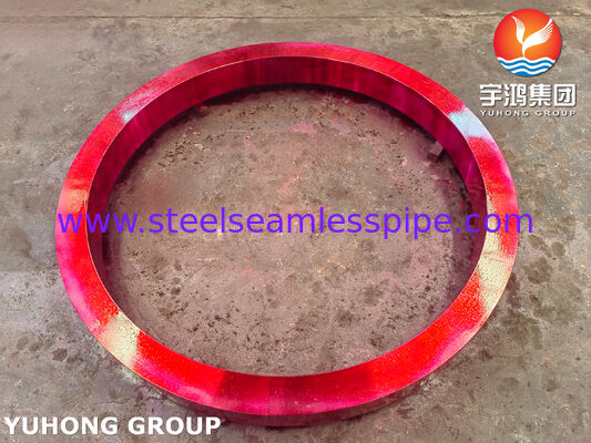 حلقه سنگین ASME SB171 C70600 مس نیکل برای لوله صفحه مبدل حرارتی بزرگ و اتصال پوسته با قطر خارجی 1464 میلی متر × قطر داخلی 1277 میلی متر × 132 میلی متر