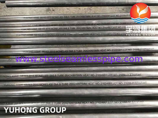 لوله آلیاژ نیکل ASTM B163 لوله بدون درز Monel 400 کاربرد مبدل حرارتی کندانسور