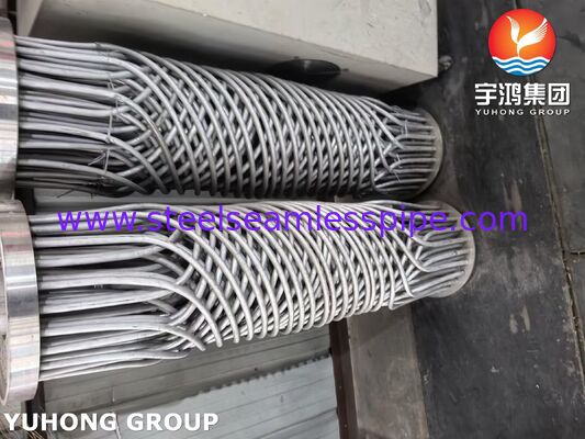 بسته ای از لوله های اسپیرالی از فولاد ضد زنگ ASME SA213 TP304/316L بسته ای از مبادلات گرما با کارایی بالا برای کاربردهای کریوجنیک و شیمیایی