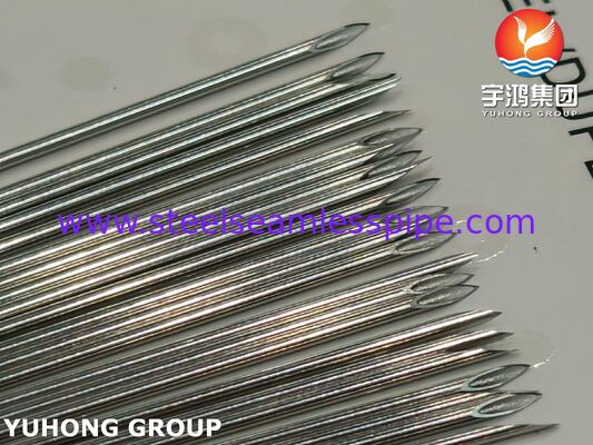 لوله سوزن تزریقی پزشکی سه گانه از فولاد ضد زنگ ، ISO9626 ISO7864 SUS304