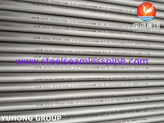ASTM A312 TP316L / UNS S31603 / EN 1.4404 لوله های بی سیم فولاد ضد زنگ برای صنعت