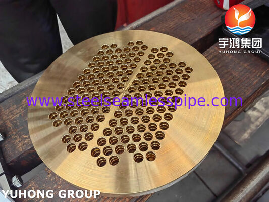 صفحه لوله ای ASME SB171 C46400 برای مبادله گرما، خنک کننده هوا و ظرف فشار