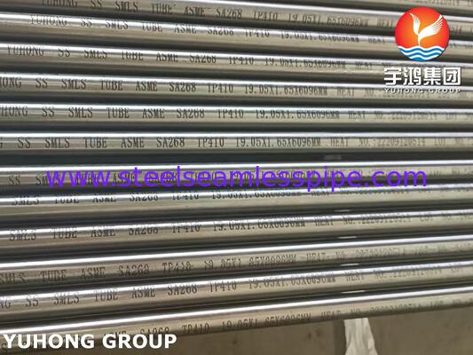 ASME SA268 TP410 / 1.4006 / X12Cr13 لوله بی سیم فولاد ضد زنگ برای تولید برق