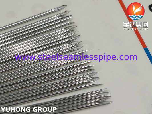 لوله سوزن تزریقی فولاد ضد زنگ پزشکی برای زیر پوست ISO9626 SUS304