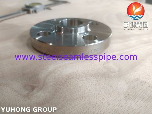 فلنج نازل فلنج فولاد ضد زنگ ASME SA182 F316Ti / UNS S31635 برای مخازن تحت فشار