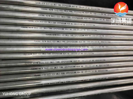 ASTM B622 C22 UNS N06022 Hastelloy Steel Tube Seamless 25*2*6000mm