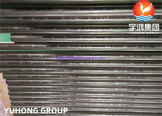 لوله مبادله گرما ASME SB163 / SB167 UNS N06600 N06601 لوله بدون درز آلیاژ نیکل