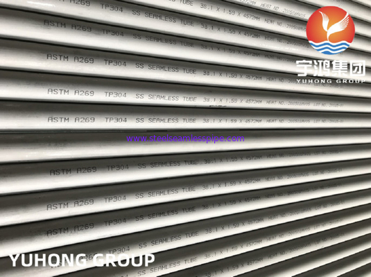 لوله بدون درز ASTM A269 TP304 فولاد ضد زنگ 38.1*1.59*4572