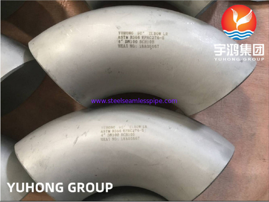 ASTM B366 WPHC276-S DN100 Sch10s 90 درجه زانو LR B16.9