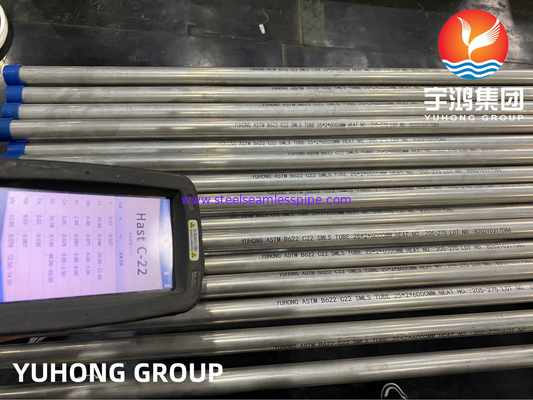 لوله های فولادی آلیاژی نیکل بدون درز HASTELLOY C22 با ASTM B161 ASME SB163