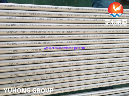 ASME SA213 TP316L (EN 10216-5) لوله بدون درز فولادی ضد زنگ برای بویلر