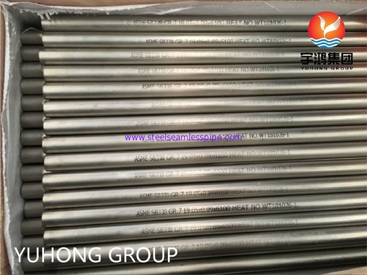 لوله بدون درز ASME SB338 GR.7 آلیاژ تیتانیوم برای کندانسورها و مبدل های حرارتی