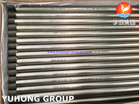 لوله های آلیاژ تیتانیوم ASME SB338/ASTM A338 GR.7 لوله های بدون درز
