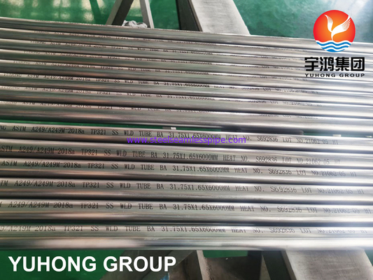 A249 TP321 سیستم های HVAC لوله های جوشیده از فولاد ضد زنگ روشن